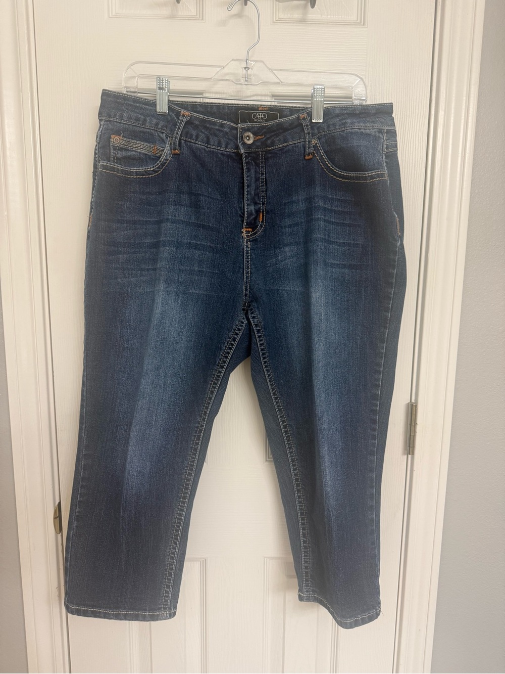 Cato Dark Blue Cropped Stretch Jeans